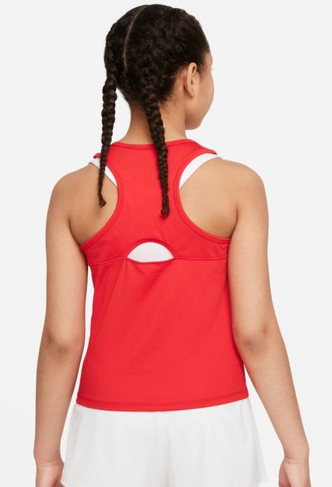 Теннисная майка для девочек Nike Court Victory Tank university red/white