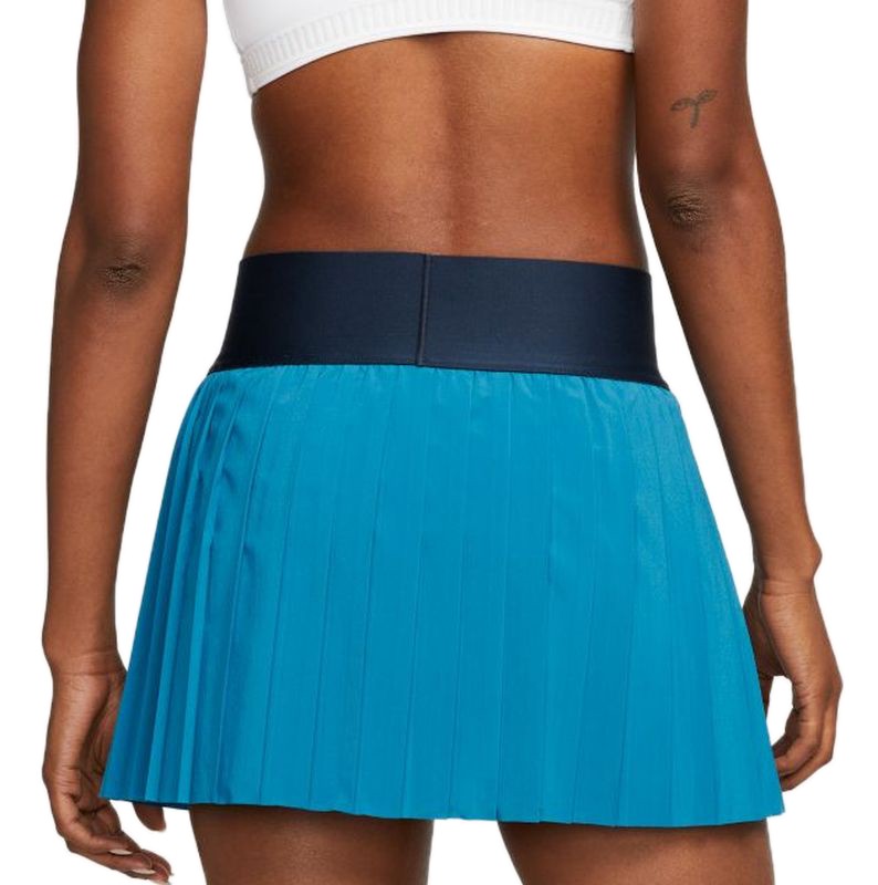 Теннисная юбка женская Nike Court Advantage Skirt Pleated brigade blue/obsidian/white