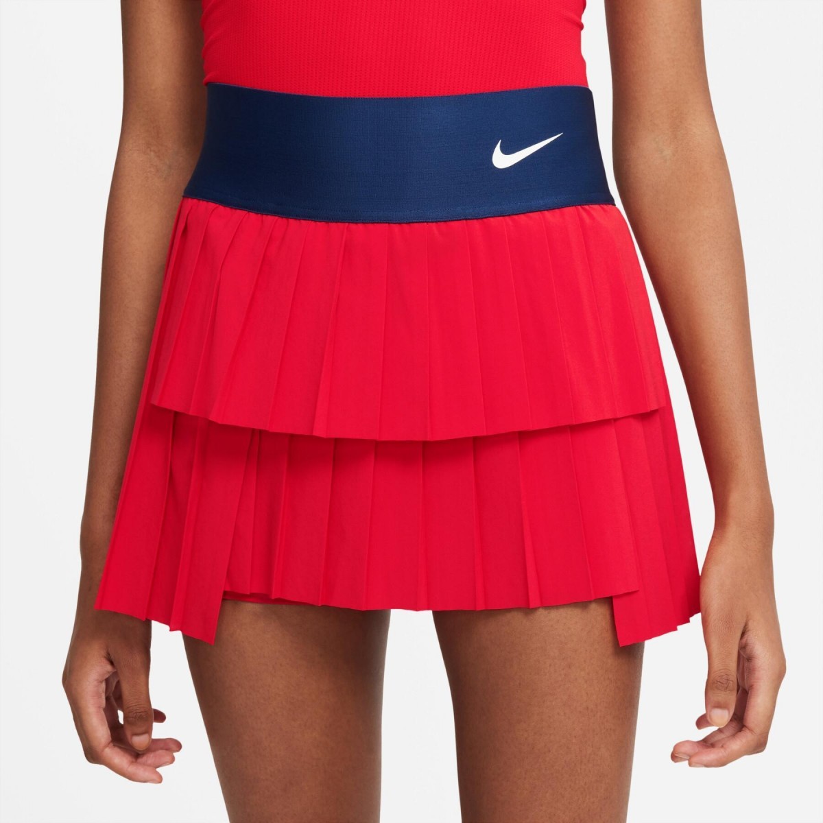 Теннисная юбка женская Nike Court Advantage Skirt Pleated university red/binary blue/white