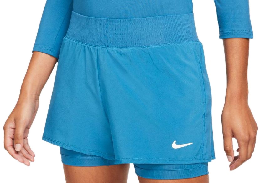 Теннисные шорты женские Nike Court Victory Short brigade blue/white