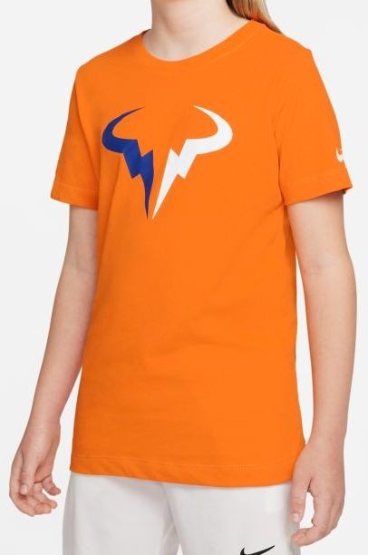 Тенісна футболка дитяча Nike Court Shirt Rafa magma orange
