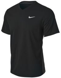 Тенісна футболка чоловіча Nike Court Victory Crew black/black/white Тенісна футболка чоловіча Nike Court Victory Crew black/black/white