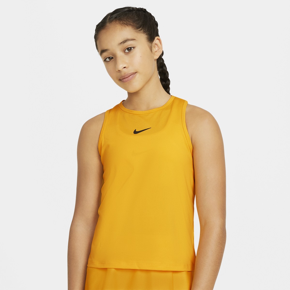 Теннисная майка для девочек Nike Court Victory Tank university gold/black