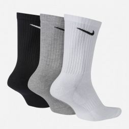 Nike Everyday Cotton Cushioned Crew 3-pack/black/white/grey Nike Everyday Cotton Cushioned Crew 3-pack/black/white/grey