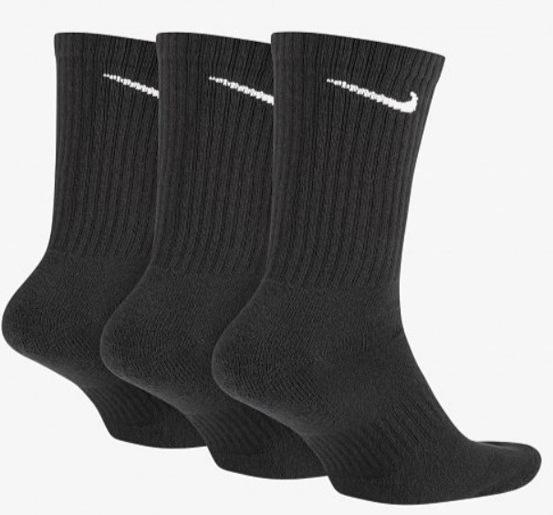 Nike Everyday Cotton Cushioned Crew 3-pack/black/white