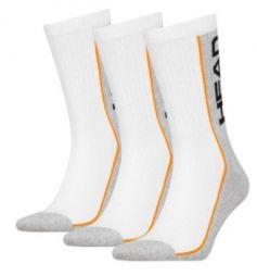 Head Performance Crew 3-pack/white/grey/orange/black