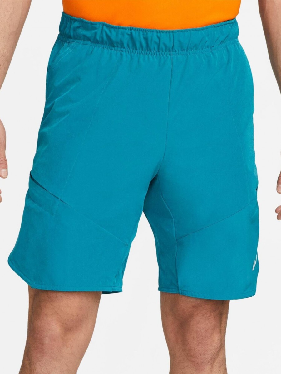 Теннисные шорты мужские Nike Court Advantage Short 9in bright spruce/white