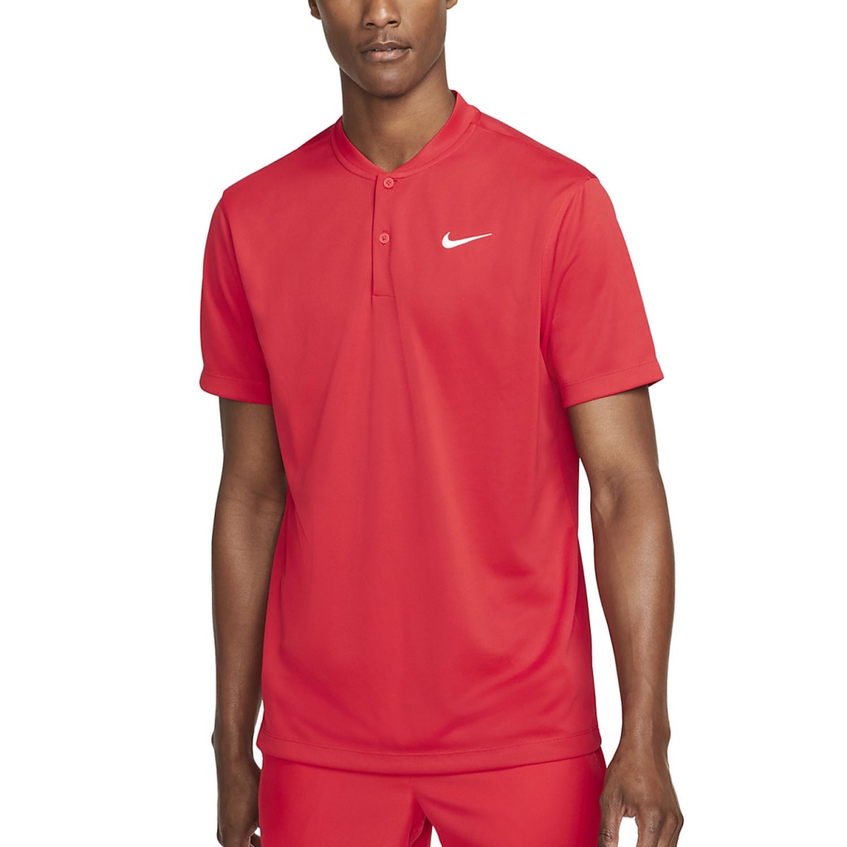 Теннисная футболка мужская Nike Blade Solid Polo pomegranate/white