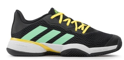 Дитячі тенісні кросівки adidas Barricade K Грунт black/green Дитячі тенісні кросівки adidas Barricade K Грунт black/green