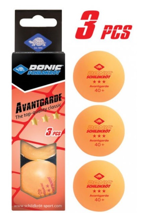 Мячи для настольного тенниса Donic Avantgarde 3* 40+ orange 3шт.