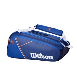 Тенісна сумка Wilson Roland Garros Super Tour 15 Pk Bag blue/white clay red