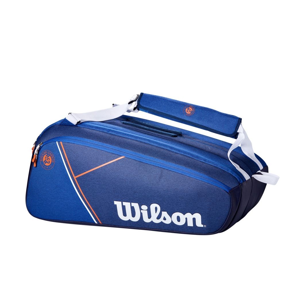 Теннисная сумка Wilson Roland Garros Super Tour 15 Pk Bag blue/white clay red