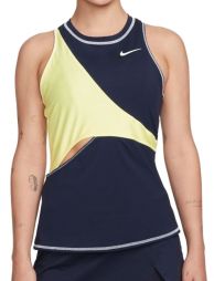Теннисная майка женская Nike Court Slam Tennis Tank obsidian light zitron/white