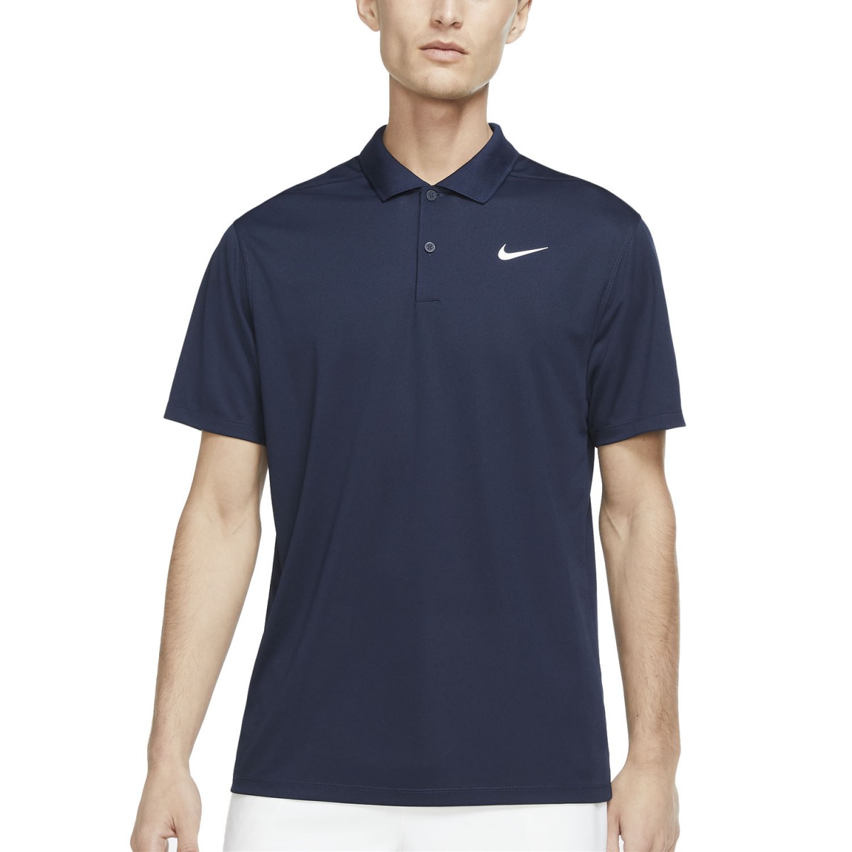 Теннисная футболка мужская Nike Core Pique Polo obsidian/white