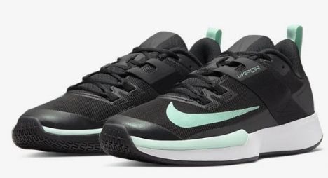 Тенісні кросівки чоловічі Nike Court Vapor Lite black/mint foam/dark smoke/grey white Тенісні кросівки чоловічі Nike Court Vapor Lite black/mint foam/dark smoke/grey white