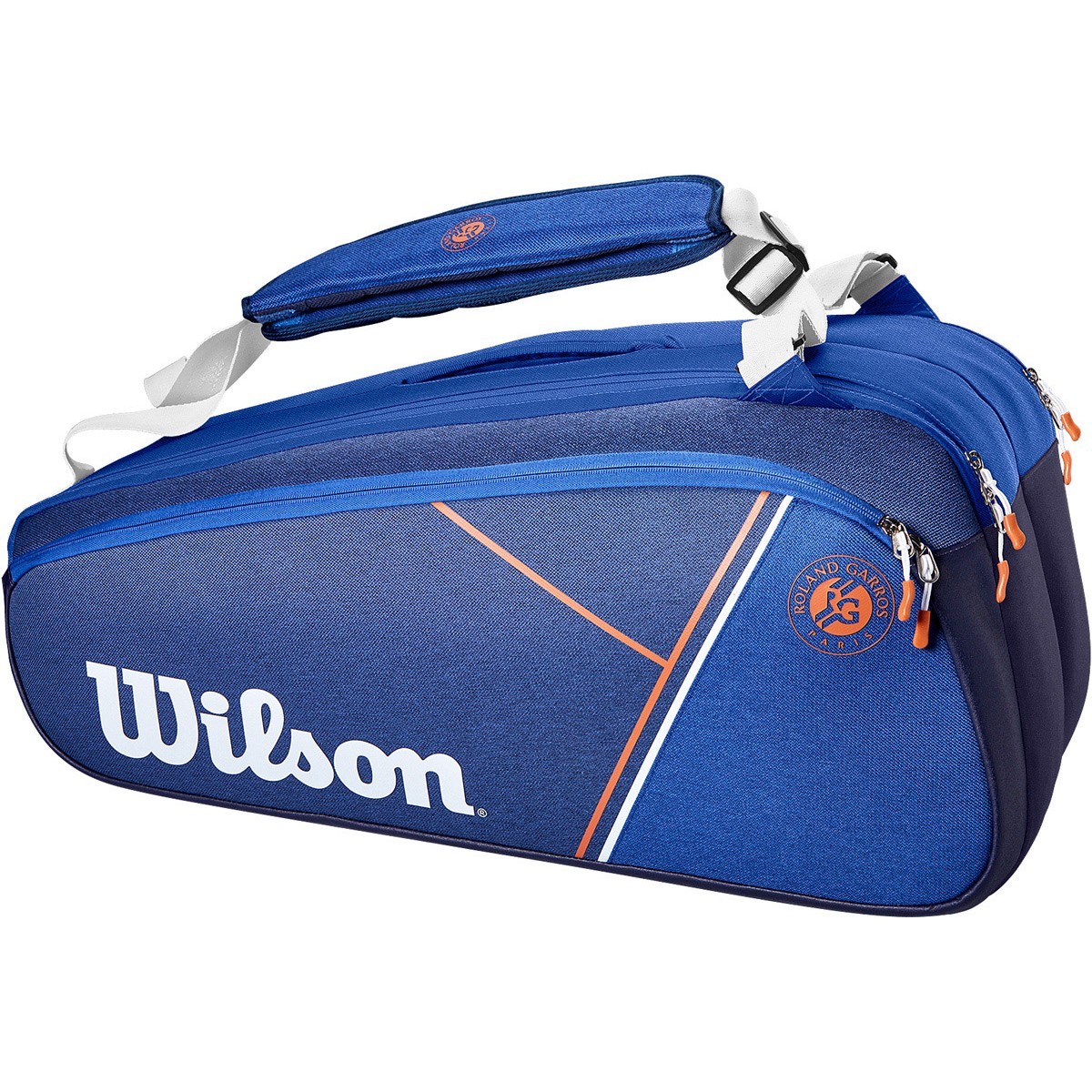 Теннисная сумка Wilson Roland Garros Super Tour 9 Pk Bag blue/white clay red