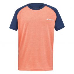 Тенісна футболка дитяча Babolat Play Crew Neck Tee Boy fluo strike/estate blue Тенісна футболка дитяча Babolat Play Crew Neck Tee Boy fluo strike/estate blue