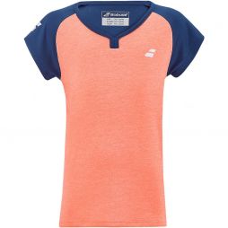Тенісна футболка дитяча Babolat Play Cap Sleeve Top Girl fluo strike/estate blue Тенісна футболка дитяча Babolat Play Cap Sleeve Top Girl fluo strike/estate blue