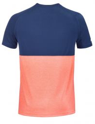 Теннисная футболка мужская Babolat Play Crew Neck Tee Men fluo strike/estate blue