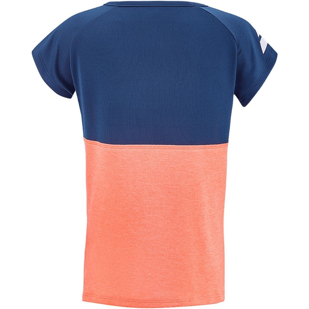 Теннисная футболка детская Babolat Play Cap Sleeve Top Girl fluo strike/estate blue