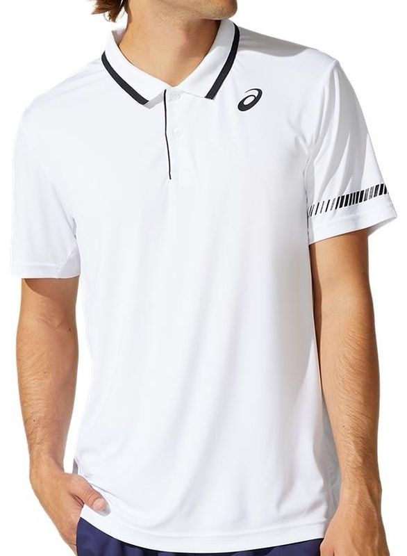 Теннисная футболка мужская Asics Court Polo Shirt brilliant white