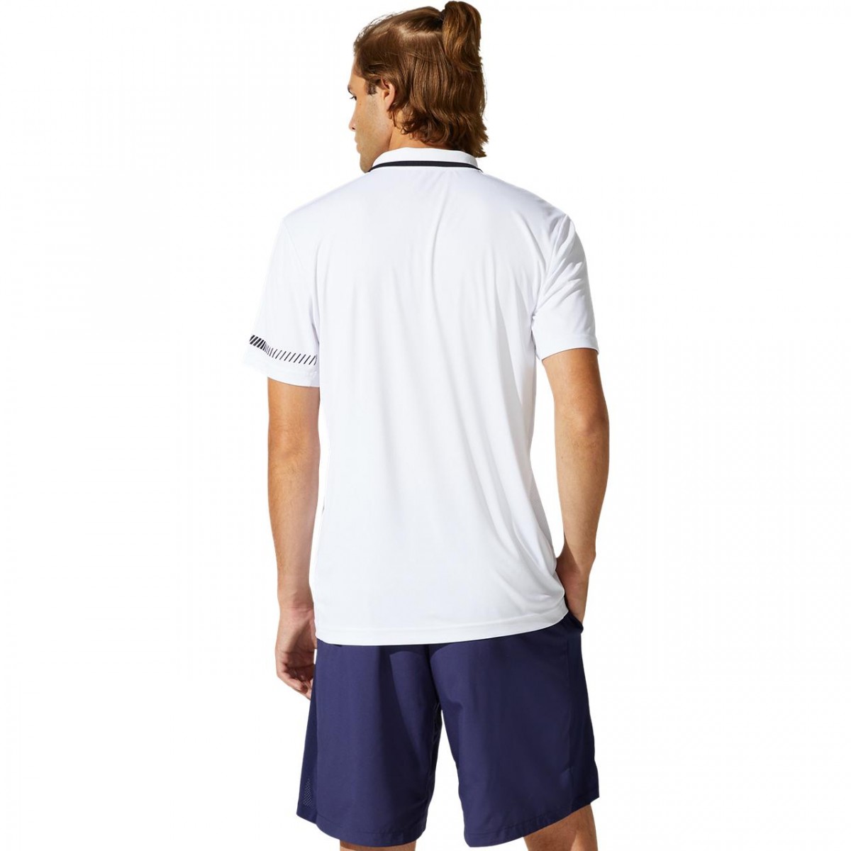 Теннисная футболка мужская Asics Court Polo Shirt brilliant white