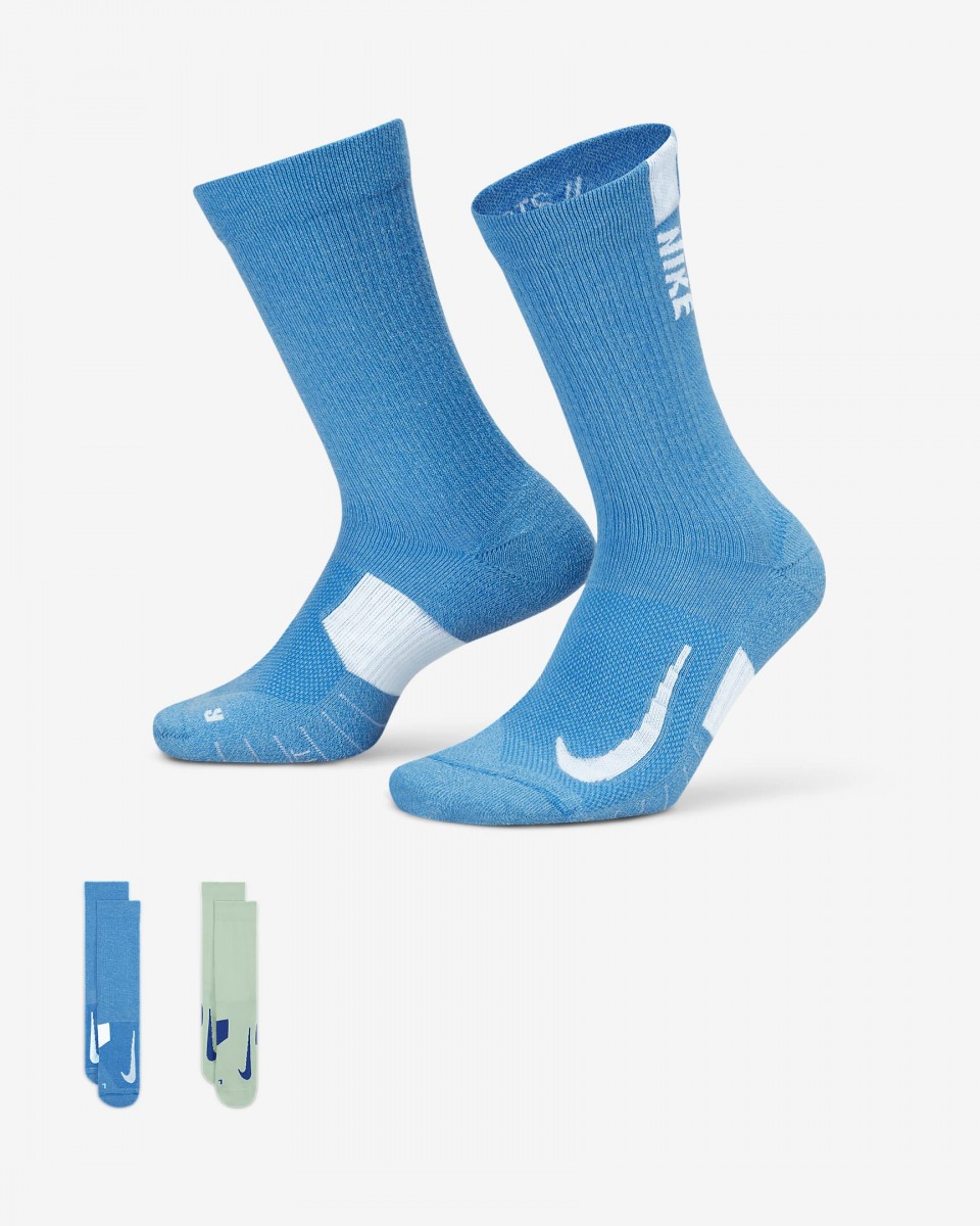 Носки Nike Multiplier Crew 2PR 2 пари blue/green/white