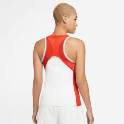 Теннисная майка женская Nike Court Slam Tank white/team orange/glacier blue/black