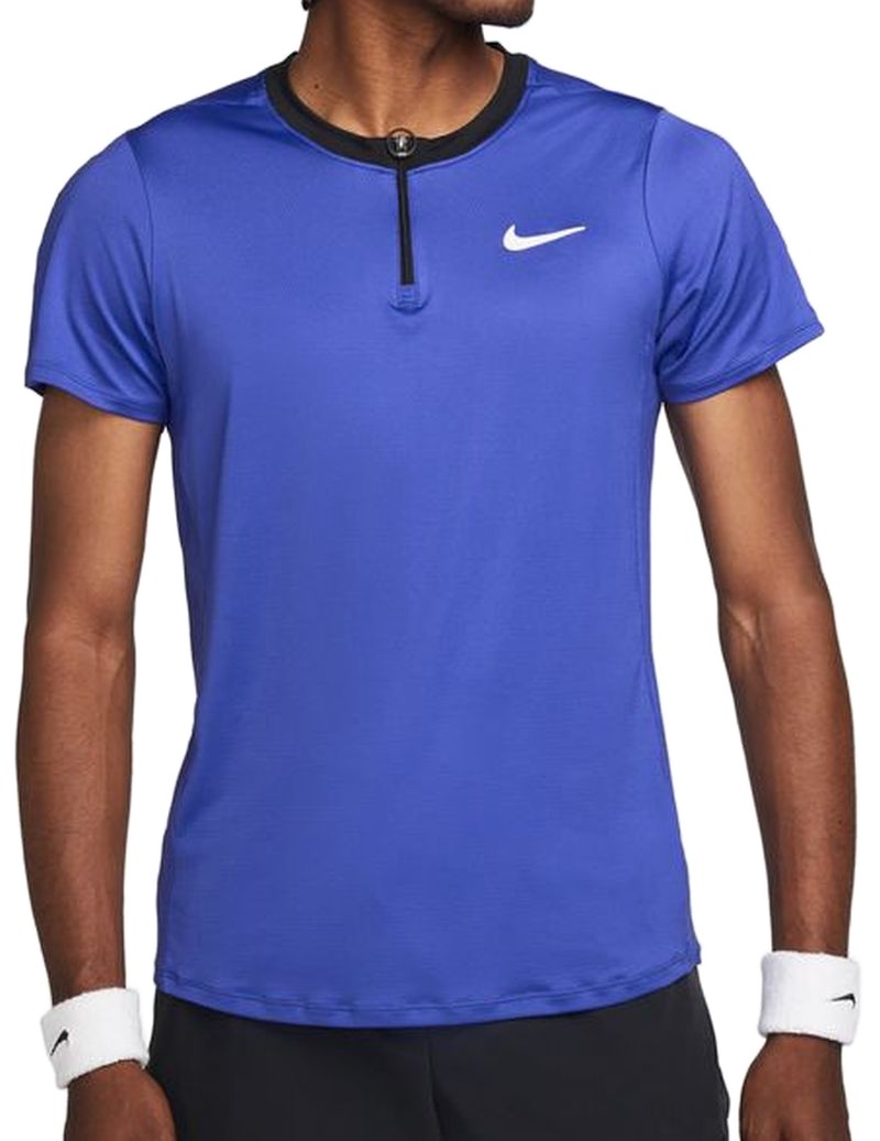 Теннисная футболка мужская Nike Court Advantage Polo lapis/black/white