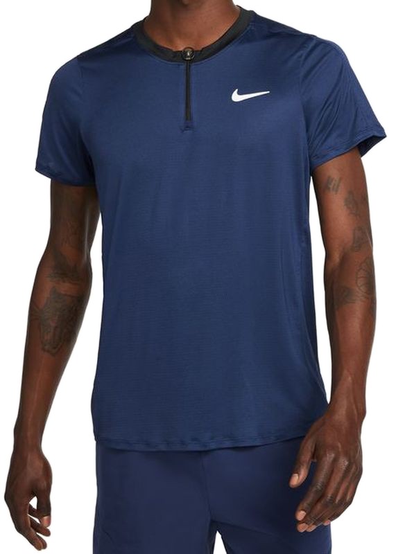 Тенісна футболка чоловіча Nike Court Advantage Polo midnight navy/black/white