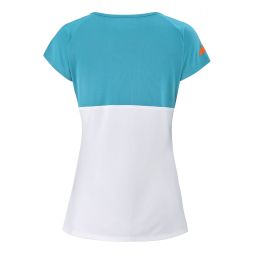 Тенісна футболка жіноча Babolat Play Cap Sleeve Top Women white/caneel bay Тенісна футболка жіноча Babolat Play Cap Sleeve Top Women white/caneel bay