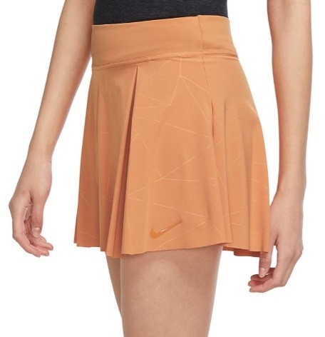 Теннисная юбка женская Nike Club Regular Printed Tennis Skirt hot curry