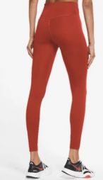 Леггинсы женские Nike One Mid-Rise Tight cinnabar/white