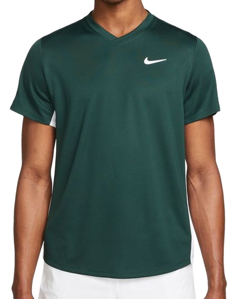 Тенісна футболка чоловіча Nike Court Victory Crew pro green/white/white