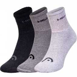 Head Short Crew 3-pack/white/dark grey/grey Head Short Crew 3-pack/white/dark grey/grey