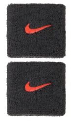 Напульсник Nike Swoosh Wristbands dark grey/chile red Напульсник Nike Swoosh Wristbands dark grey/chile red