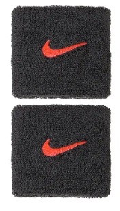 Напульсник Nike Swoosh Wristbands dark grey/chile red