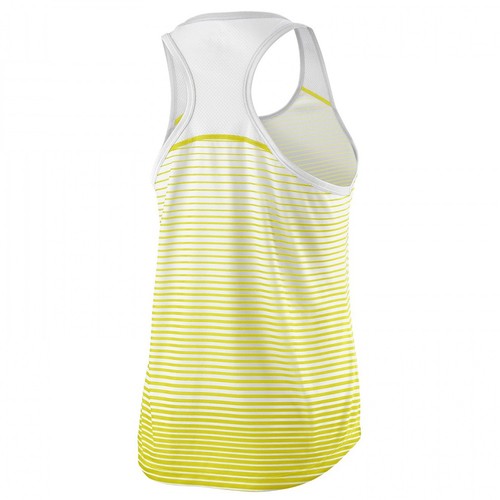 Теннисная майка детская Wilson G Team Striped Tank safety yellow/white