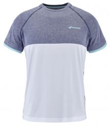 Тенісна футболка дитяча Babolat Play Crew Neck Tee Boy white/blue heather Тенісна футболка дитяча Babolat Play Crew Neck Tee Boy white/blue heather