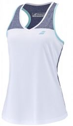 Тенісна майка жіноча Babolat Play Tank Top Women white/blue heather Тенісна майка жіноча Babolat Play Tank Top Women white/blue heather
