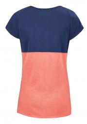 Тенісна футболка жіноча Babolat Play Cap Sleeve Top Women fluo strike/estate blue Тенісна футболка жіноча Babolat Play Cap Sleeve Top Women fluo strike/estate blue