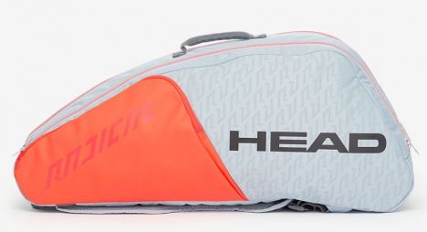 Теннисная сумка Head Radical 6R Combi grey/orange Теннисная сумка Head Radical 6R Combi grey/orange