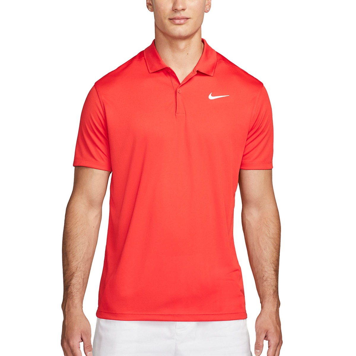 Тенісна футболка чоловіча Nike Core Pique Polo habanero red/white