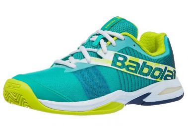 Дитячі тенісні кросівки Babolat Jet Грунт Junior green/sulphur spring Дитячі тенісні кросівки Babolat Jet Грунт Junior green/sulphur spring