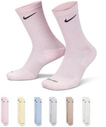 Nike Everyday Plus Cushioned Crew 6-pack/pink/blue/yellow/black Nike Everyday Plus Cushioned Crew 6-pack/pink/blue/yellow/black