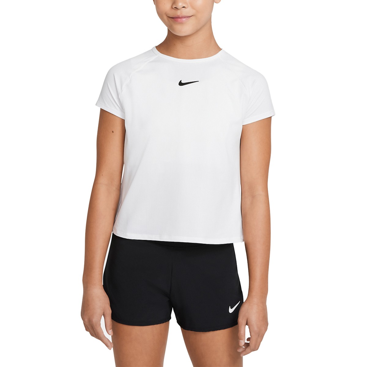 Тенісна футболка дитяча Nike Victory Top G white/white/black