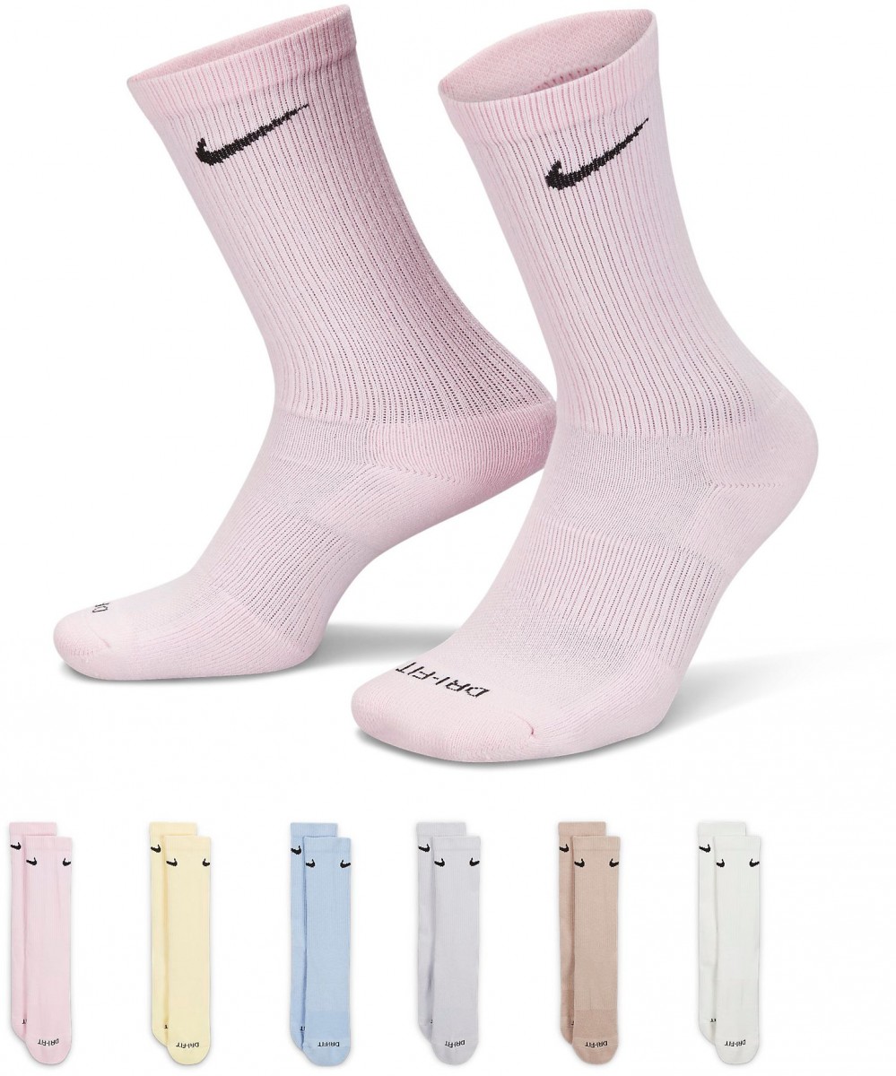 Nike Everyday Plus Cushioned Crew 6-pack/pink/blue/yellow/black