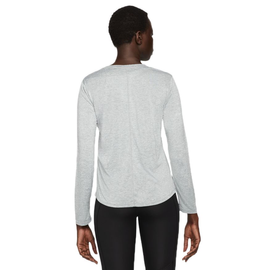 Теннисная футболка женская Nike Women's Fall Long Sleeve Top particle grey/heather/black