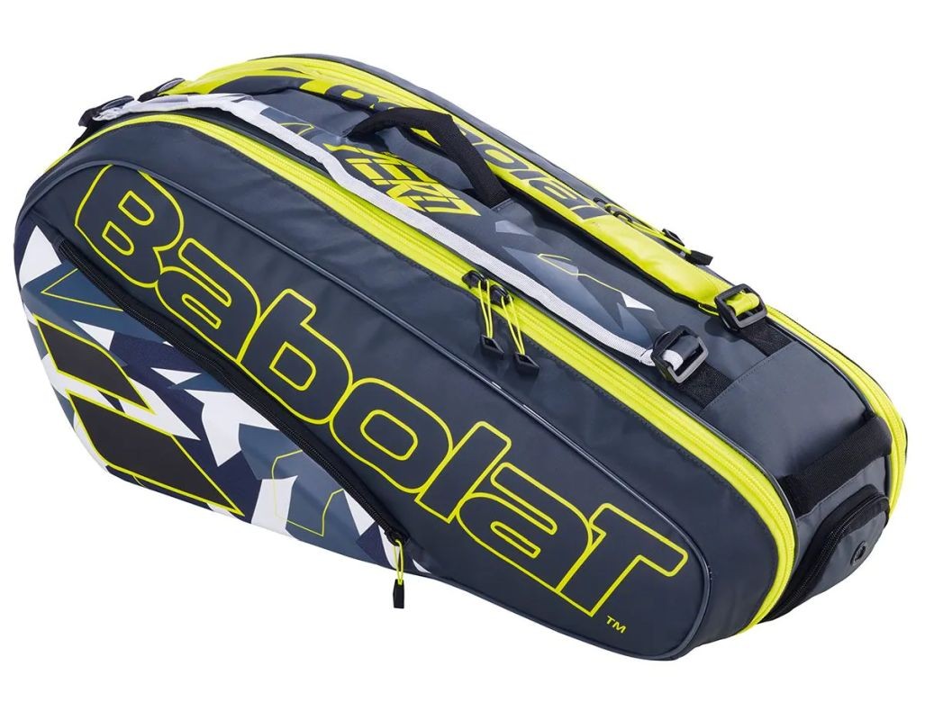 Теннисная сумка Babolat Pure Aero x6 grey/yellow/white
