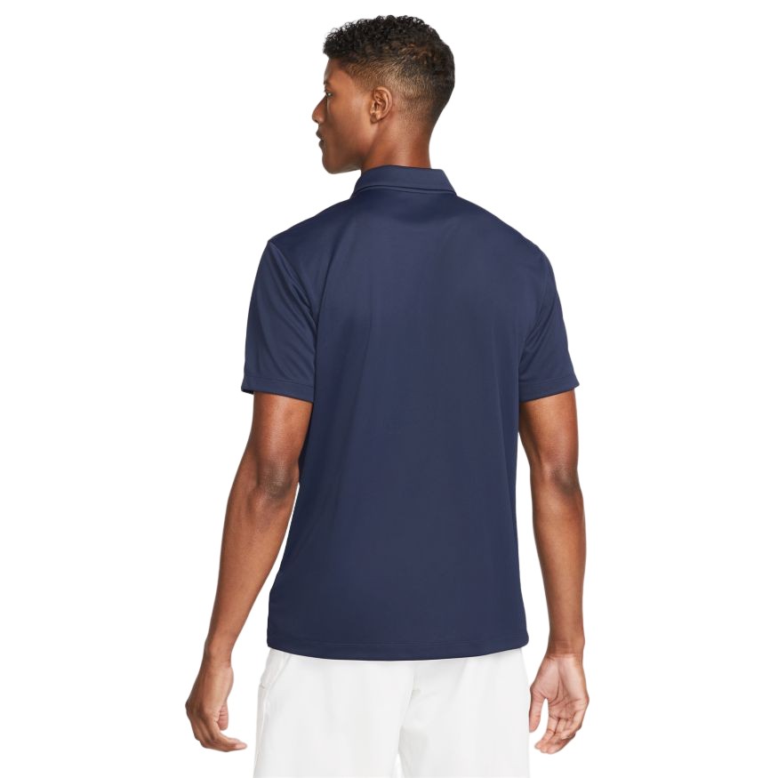 Теннисная футболка мужская Nike Court Solid Polo obsidian/white